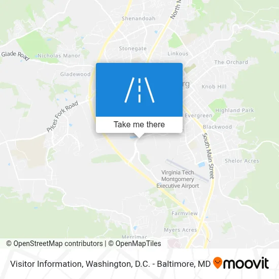 Visitor Information map