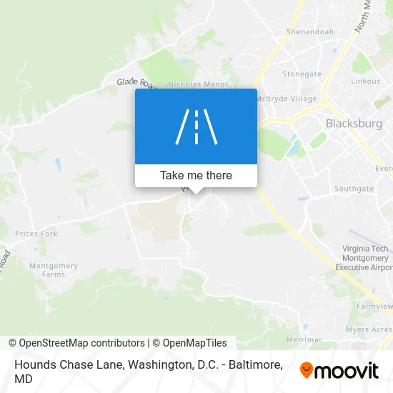 Hounds Chase Lane map