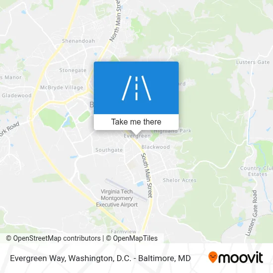 Evergreen Way map