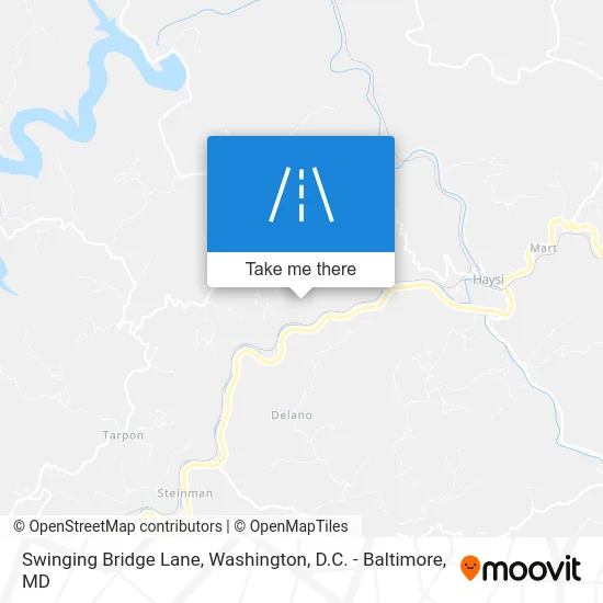 Swinging Bridge Lane map