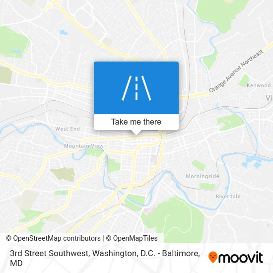 3rd Street Southwest map