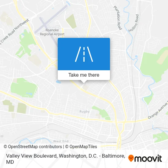 Valley View Boulevard map