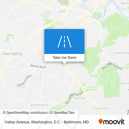Valley Avenue map