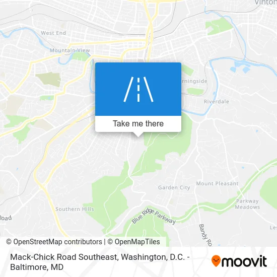 Mack-Chick Road Southeast map
