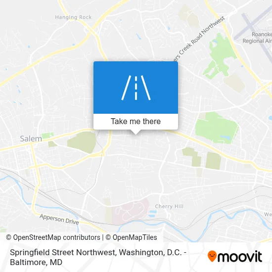 Springfield Street Northwest map