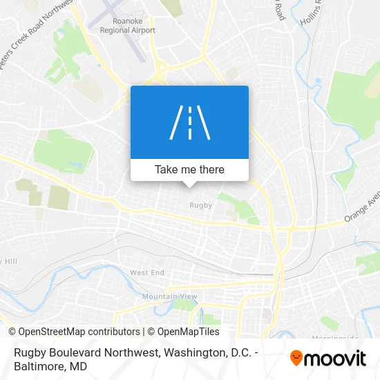 Rugby Boulevard Northwest map