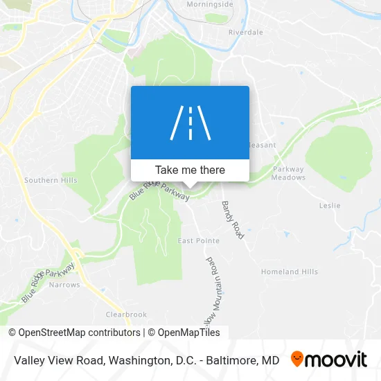 Valley View Road map