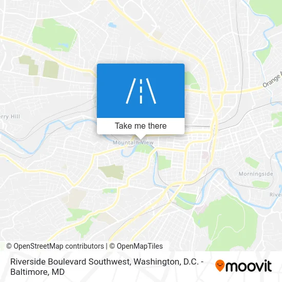 Riverside Boulevard Southwest map