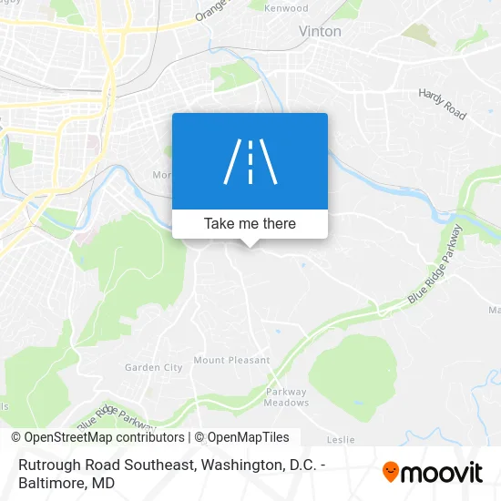 Rutrough Road Southeast map