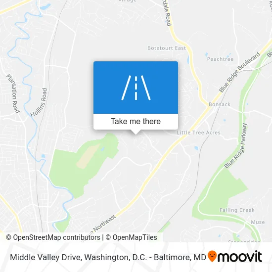 Middle Valley Drive map