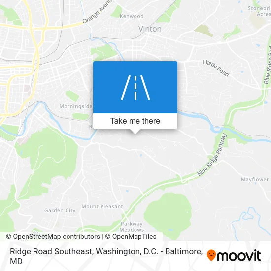 Ridge Road Southeast map
