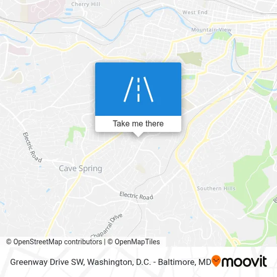 Greenway Drive SW map