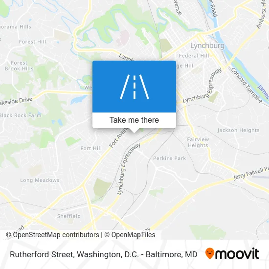 Rutherford Street map