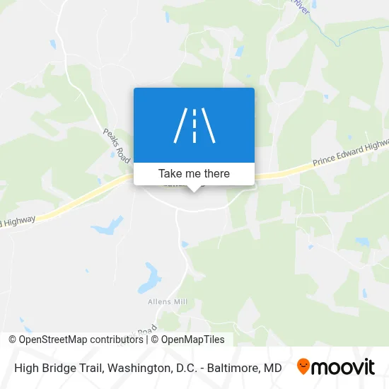 High Bridge Trail map