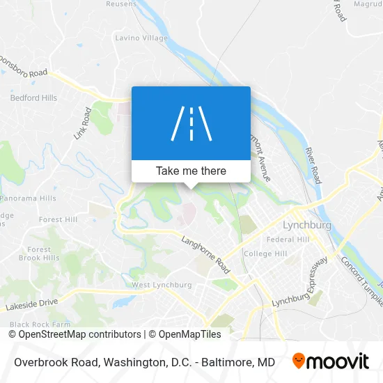Overbrook Road map