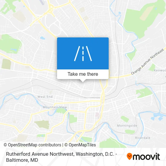 Rutherford Avenue Northwest map