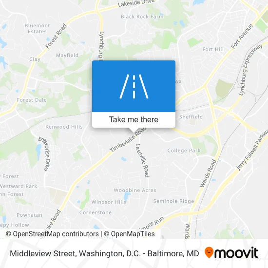 Middleview Street map