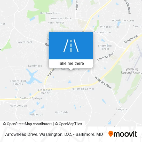 Arrowhead Drive map