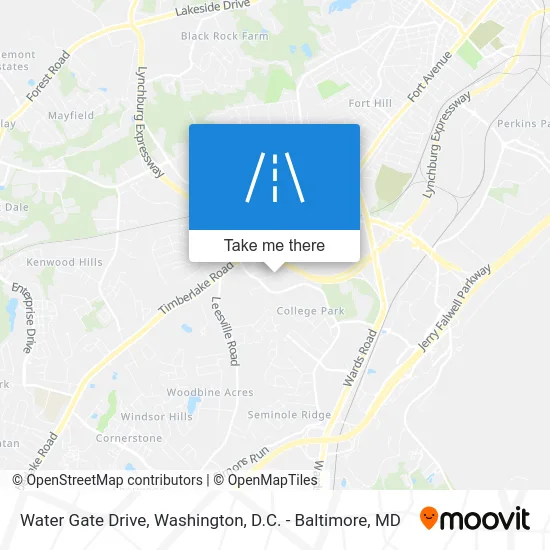 Water Gate Drive map