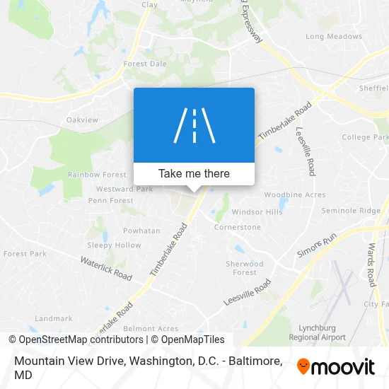 Mountain View Drive map