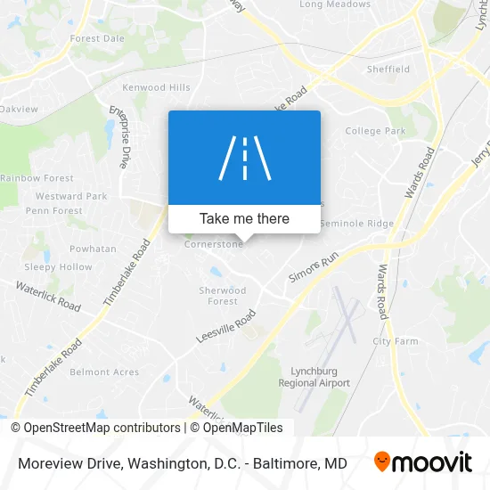 Moreview Drive map