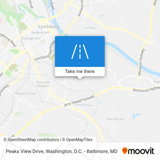Peaks View Drive map