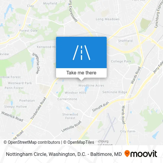 Nottingham Circle map