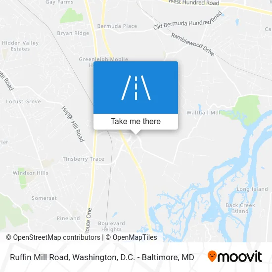 Ruffin Mill Road map