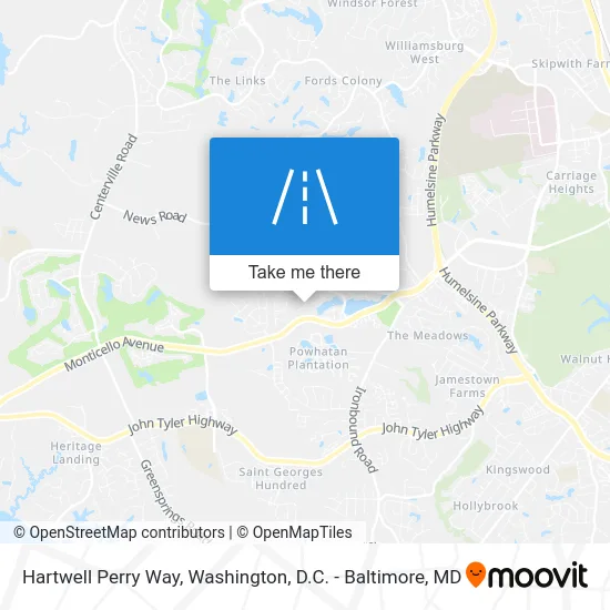 Hartwell Perry Way map