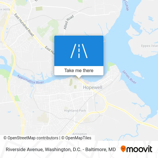 Riverside Avenue map