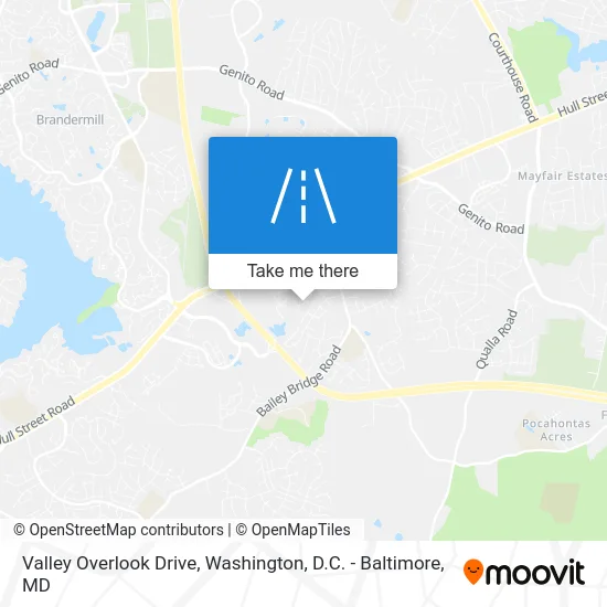 Valley Overlook Drive map