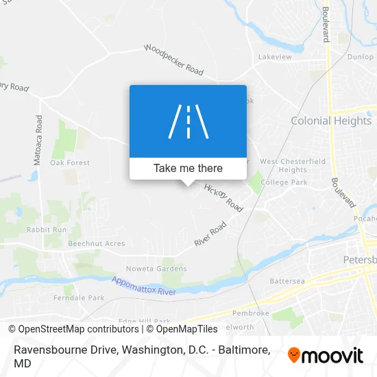 Ravensbourne Drive map
