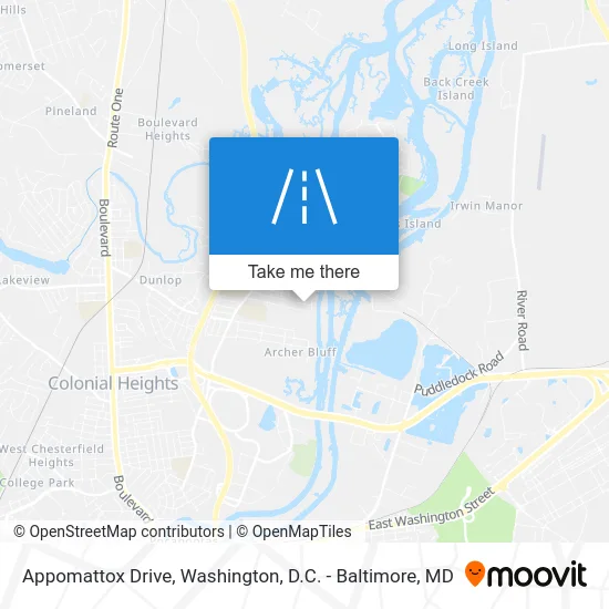 Appomattox Drive map