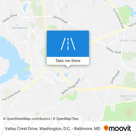 Valley Crest Drive map