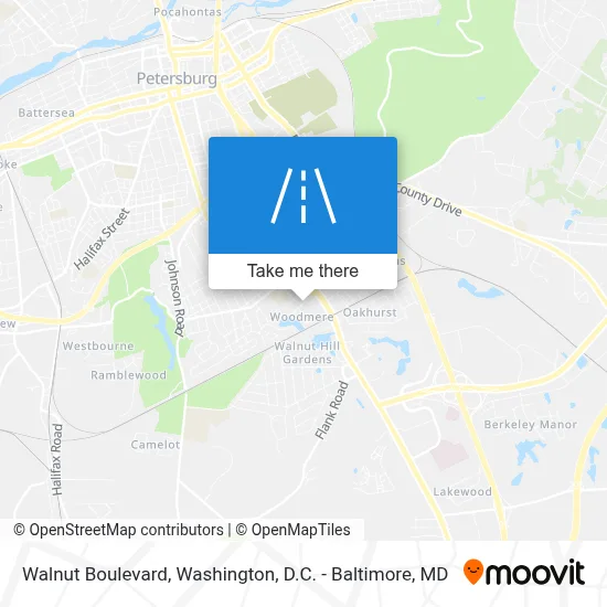 Walnut Boulevard map