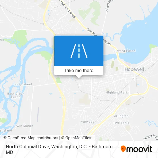 North Colonial Drive map