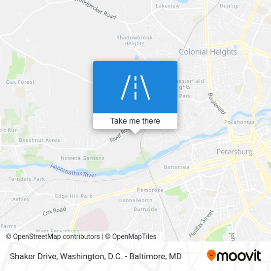 Shaker Drive map