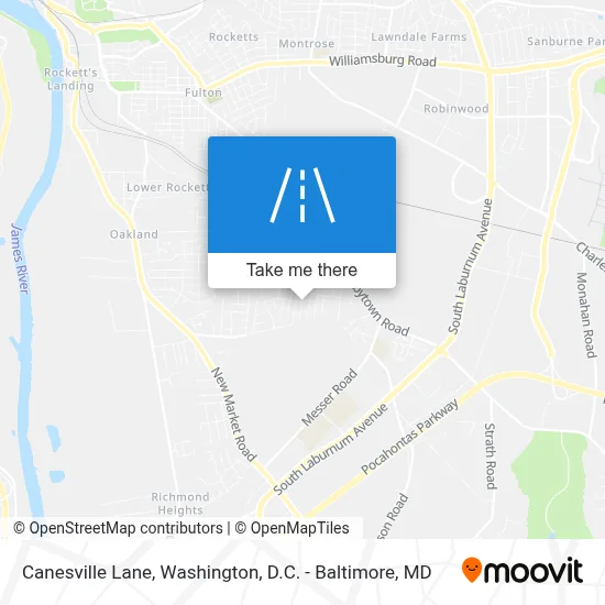 Canesville Lane map