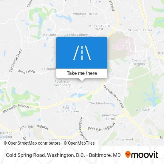 Cold Spring Road map