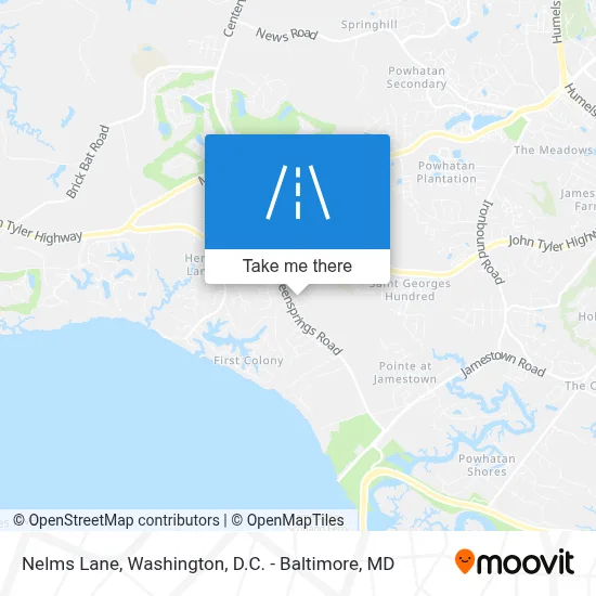 Nelms Lane map