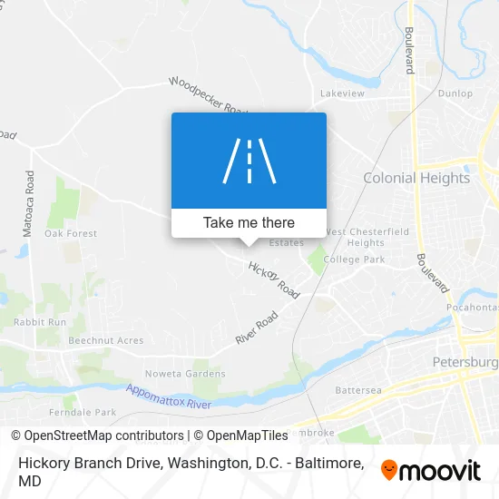 Hickory Branch Drive map