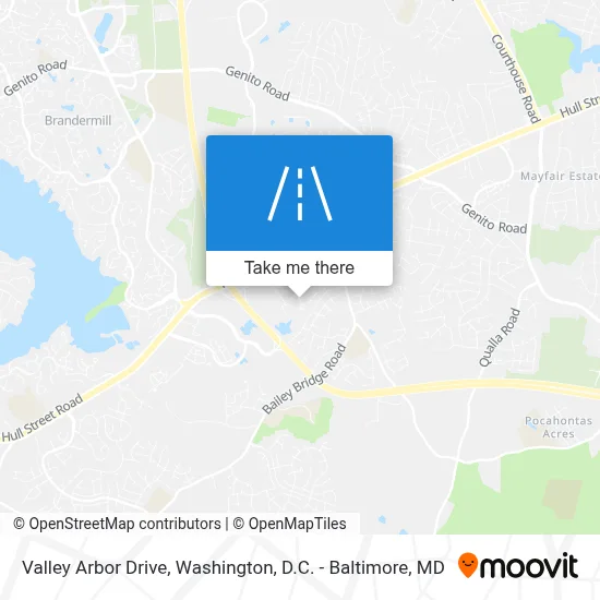 Valley Arbor Drive map
