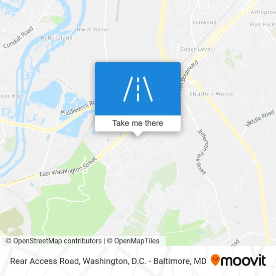 Rear Access Road map