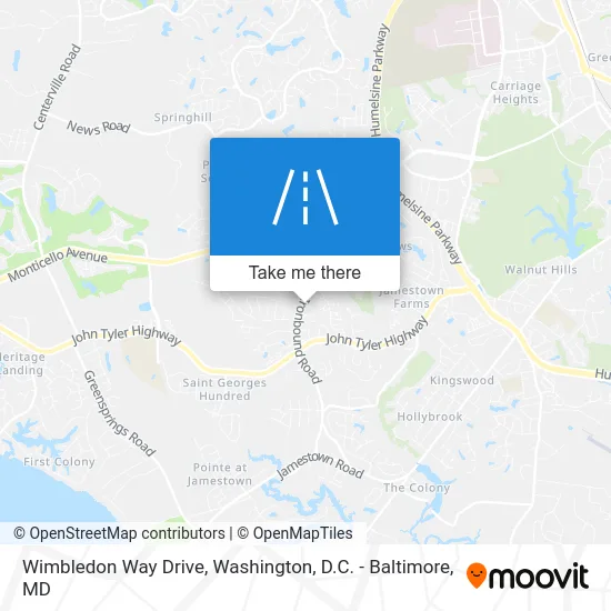 Wimbledon Way Drive map