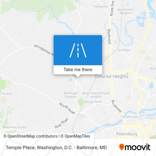 Temple Place map
