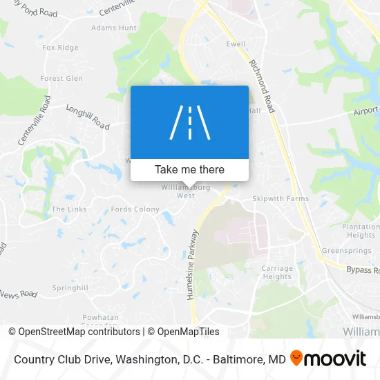 Country Club Drive map