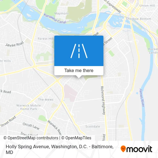 Holly Spring Avenue map