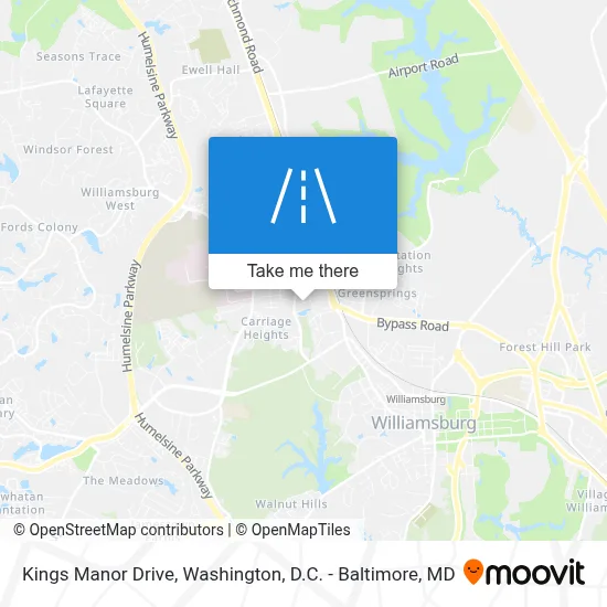 Kings Manor Drive map