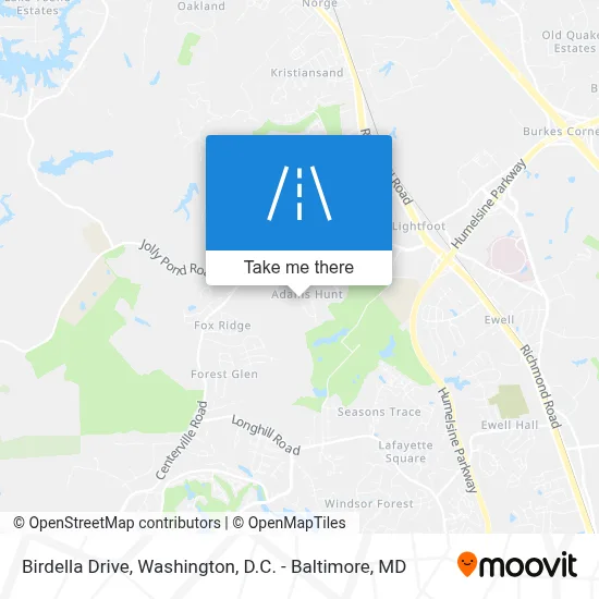 Birdella Drive map