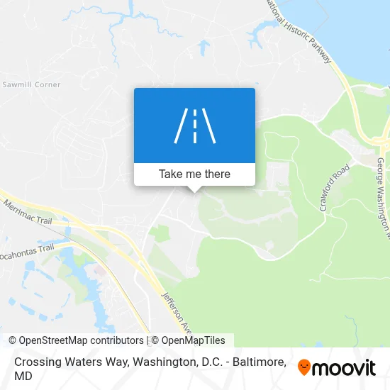 Crossing Waters Way map